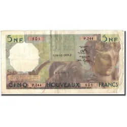 Billet, Algeria, 5 Nouveaux Francs, 1959, 1959-12-18, KM:118a, TB+.