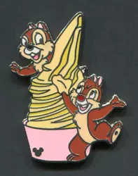 CHIP & DALE Pineapple Dole Whip Hidden Mickey WDW Food Desserts Collection Disney Pin.