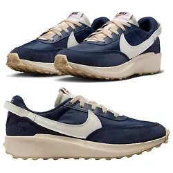 Soft suede overlays echo the materials used on pre-Nike Blue Ribbon Sports shoes, while textile underlays add...