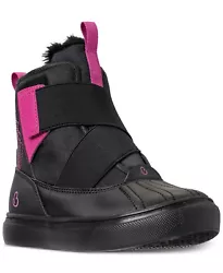Adjustable stay-put closure strap. Synthetic and textile upper; rubber sole. Kids athleticfootwear. Durable rubber sole.