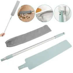 Material : The retractable flat crevice dust duster is made of the aluminum material handle and PP material, which is...