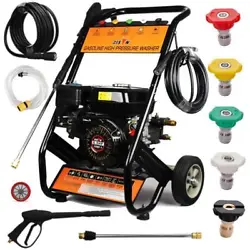 Power : 4800W/6.5hp//196CC Recoil start. Flow Rate : 9lpm/2.38gpm. Just setup and you are ready to clean. This compact...