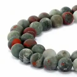 Material: (Not Treated or Dyed) Natural African Bloodstone. 12mm - Approx 32 Beads Per Strand. 6mm - Approx 64 Beads...