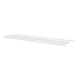 SuperSlide 72 in. W x 16 in. D White Ventilated Wire Shelf. Organize clothing or linens with ease and keep them fresh...