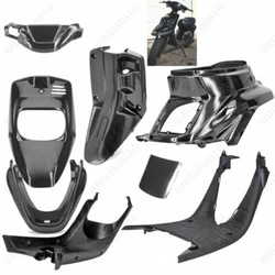 Kit de 7 carénages en matière plastique ABS noir neutre non peint robuste, plus marchepied noir gaufré pour MBK...