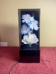 Vintage FIBER OPTIC Flower Lamp / Music Box, 1988. Changes Color. Both light and music box works. 14” tall. I ship US...