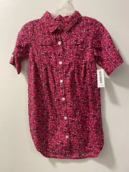 Toddler Old Navy Floral Shirt Dress 4T Brand New With Tags!.