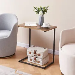 【Durable & Stable Side Table】: This side table is made of MDF table top, easy to clean. Leveling feet adapt to...