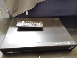blu-ray dvd player with remote control.