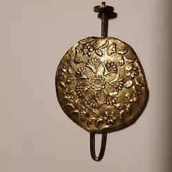 Antique Hand Hammered Ornate Pendulum Bob for a Clock.    I dont have any way of testing the metal but it looks like...