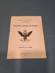 Le Rite Ecossais Ancien Et Accepté Suprême Conseil De FRANCE. Instruction au 33e Degré. 1977