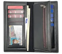 Plus 4 money pockets, this billfold able to keep you organized.