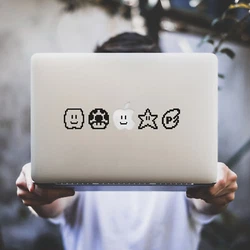 Magnifique stickers pour MacBook Apple MARIO BROS disponible ennoir oublanc. Cet autocollant pour MacBook est...