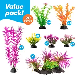 MAINTENANCE FREE Fake fish supplies are a lot easier to maintain than real fish plants. Simply wash with warm water and...