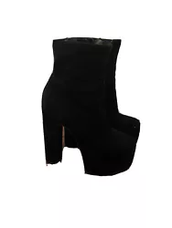 Aldo Ankle Boots Womens Size 7 Black suede Pump Heel Platforms.