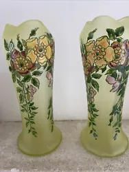 paire de vases Legras art decoSignés État impeccableOuraline, réagit aux UVHauteur 27cm
