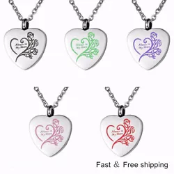 1 Pendant with necklace. Engraving detail: Always in my heart. Pendant Size: 0.98