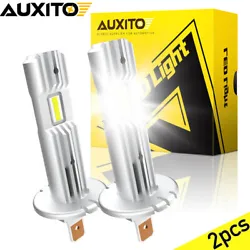 【Non-polarity, Easy to Install】 AUXITO H1 LED bulb adopts the latest designed all-in-one mini size, no polarity, no...