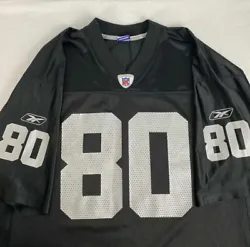 Vintage Jerry Rice #80 Oakland Raiders Black Silver Reebok NFL Jersey Mens sz XL. F6