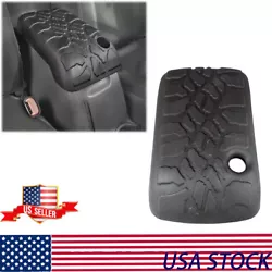 Center Console Armrest Cover RUBBER TIRE TREAD Pad For 1997-06 Jeep Wrangler TJ. Adds comfort and style for your Jeep...