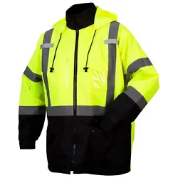 Made with a weatherproof hi-vis polyester shell, this parka features a zip out polar fleece liner. Other features...