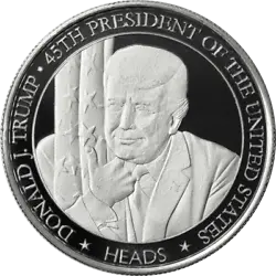 This coin depict s the 45th President Donald J. Trump on the Heads. U.S. Coins and Jewelry Exclusive. Limited...