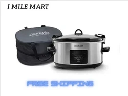 7-quart capacity serves 8+ people Cook & Carry™ Lid-mounted locking system. Insulated travel bag for easy transport.