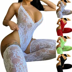 Description:   100% Brand New and high quality. Two sets of lingerie,lace,revealing breast,deep V neck stockings, Very...