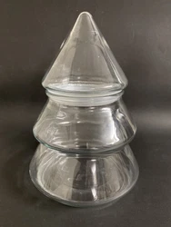 Glass is Heavy and Thick. Plastic Lid on Top Piece is Not Removeable.
