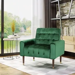 This jewel-toned velvet armchair will impart your living space with just the right touch of modern, carefree glam....