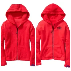 Full Zip, Reversible Hoodie, Super SOFT and COZY! Color: Firecracker Red. Freshly laundered and amazingly clean! Size:...