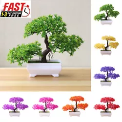 With the four corners, the flowerpot can be placed on the table more firmly. The artificial bonsai can perfectly...