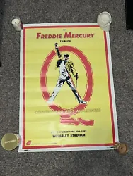 Vintage Freddie Mercury Tribute Concert Poster 1992 Wembley Stadium Queen. Super clean poster in fantastic condition...