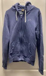 Hollister Young Mens Size Medium Blue Zip Up Hoodie Sweatshirt. Good pre-owned condition but there is some pilling and...