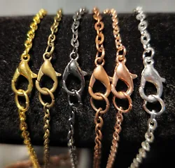 Paperclip Chain: 6 colors. Terra Firma presents handmade chain bracelets in THREE styles and SIX colors plus Stainless...