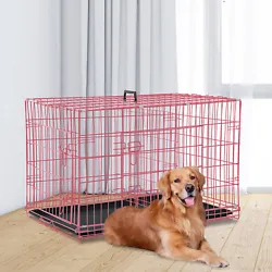 This dog crate is a must have for any dog lovers. The crates feature multiple doors that lock easily with a slide-bolt...
