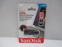 SanDisk Ultra USB 3.0 Flash Drive - 16 GB - 100 MB/S. it is in new. never has been used. what you see in the picture...