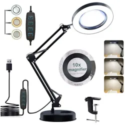 Specification: Type: 2 in 1 magnifying light (with clip and base) Light source: LED light With or without light: yes...