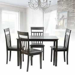 HOME & GARDEN Free Shipping Top Quality Track your order Dining Kitchen 5 PC SET Rectangular Table 4 Warm Chairs...
