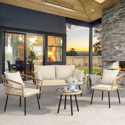 Excellent Weather Resistance - You may be amazed at how stylish & all-weather the rattan is; for easy cleaning and...