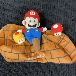 China import knockoff Mario Party 5 tissue box cover with Mario and mushroom plush. Great condition but no swing tag....