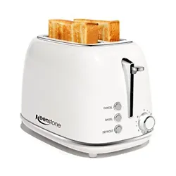 Extra Wide Slots: Mini toaster while large capacity. Bake and Eat in Safety: The Keenstone two slice toaster is made...
