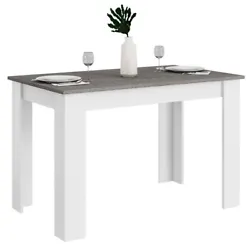 ● Pleasing to the Eye: This dining table is designed with modern white legs and rustic surface to improve the overall...