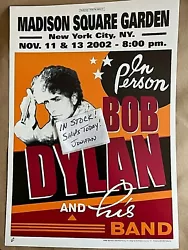 BOB DYLAN MSG MADISON SQUARE GARDENS NY. Due to lighting and the fickleness of digital photography actual print may...