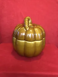 Hard Glazed Pumpkin Cookie /Candy Jar. For Fall, Autumn, Halloween Made By BIA.