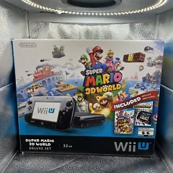 Nintendo Wii U Super Mario 3D World Deluxe Set Console Bundle In Box w/ 2 Games. I AM NOT THE ORIGINAL OWNER OF THIS...