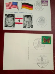 6 cartes 1er Jour Allemagne BERLIN 1962 /63/64/66 Service de livraison : Lettre verte/Ecopli