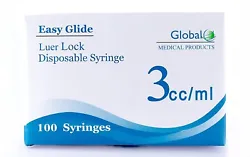 Get reliability, precision, and ease-of-use with Global Easy Glide 3ml Luer Lock Syringes. Perfectly designed for a...
