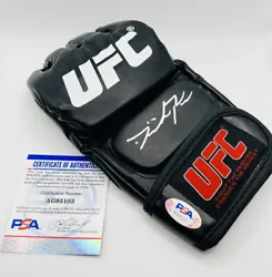 Dominick Reyes Autographed/Signed Black UFC -MMA Full Size Gloves PSA Authentic. Signature required upon delivery.