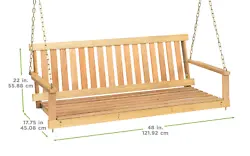 Transform your front or back porch into an oasis of relaxation with the Bench Porch Swing. The swing bench is crafted...